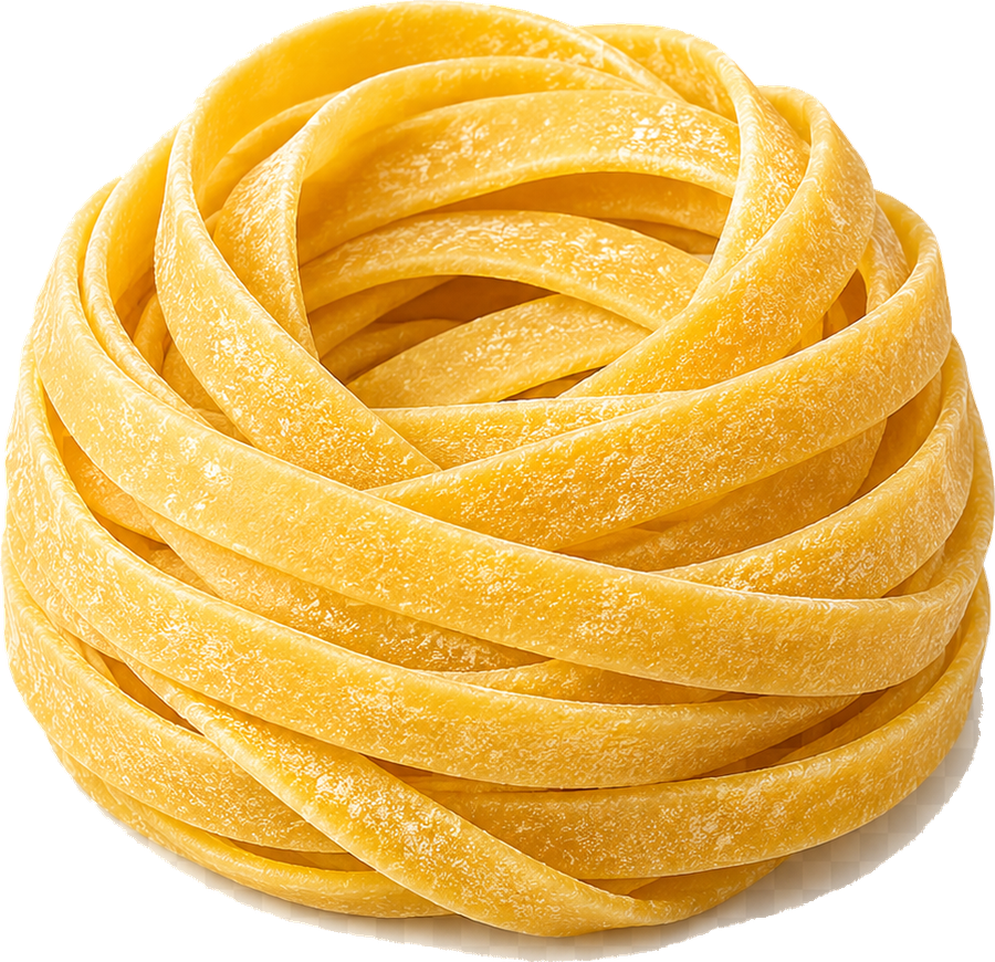 Tagliatelle amarillos al huevo artesanales